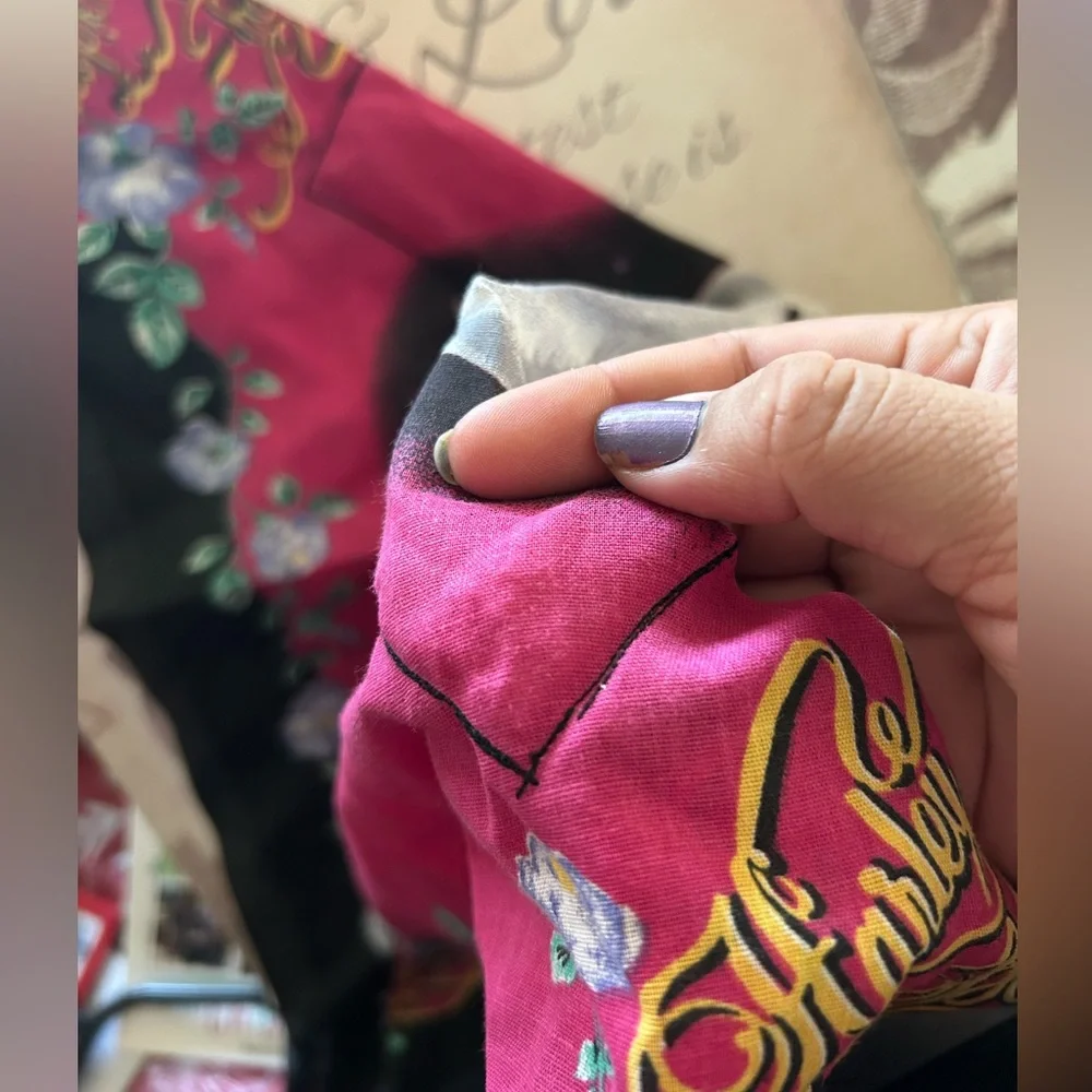 Vintage pink and black Harley Davidson, Pegasus bandanna